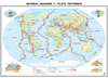 Weltkarte, Vulkane-laminierte Karte Boden oder Tischunterlage fr Kids